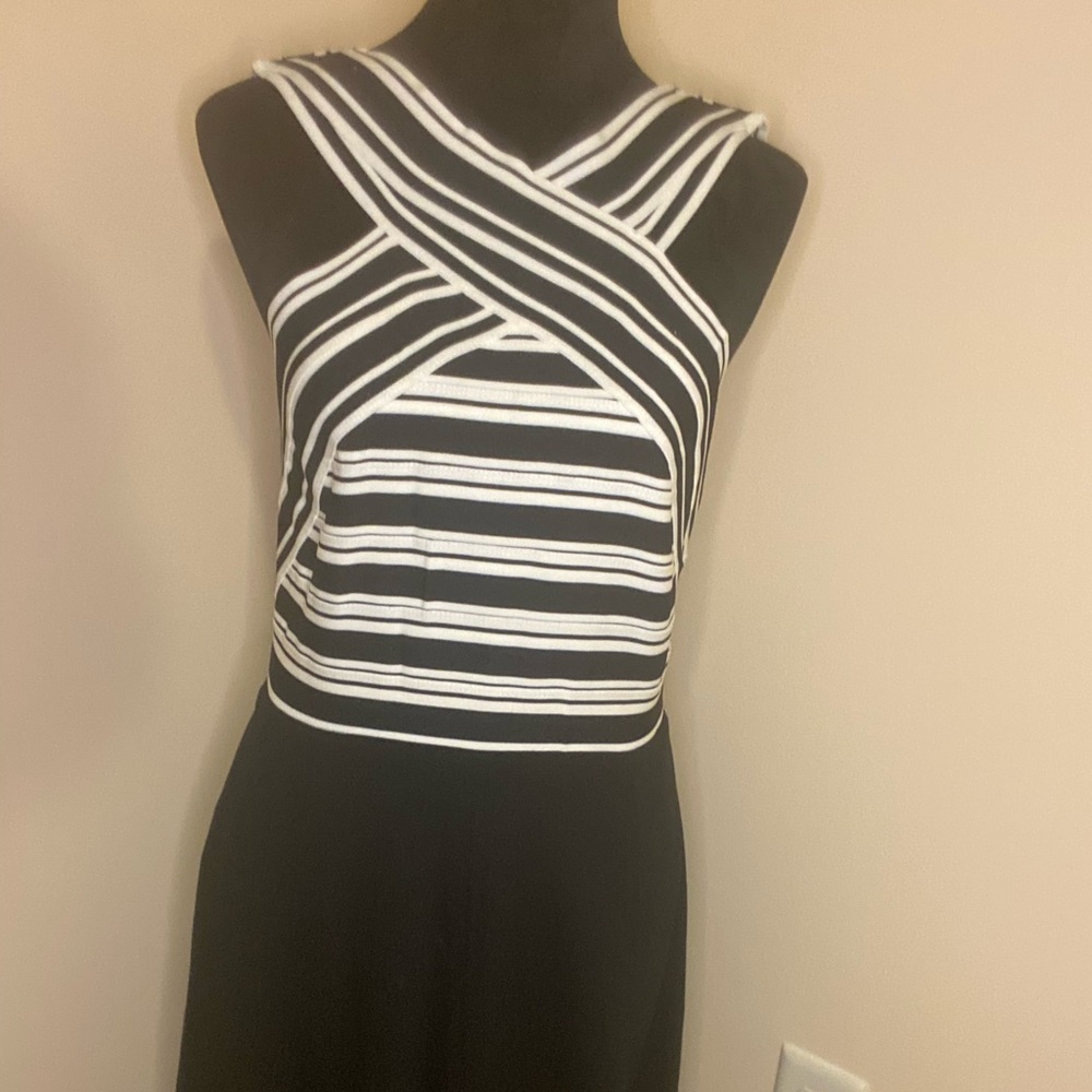 Anthropologie Maeve Black White Bandage Dress